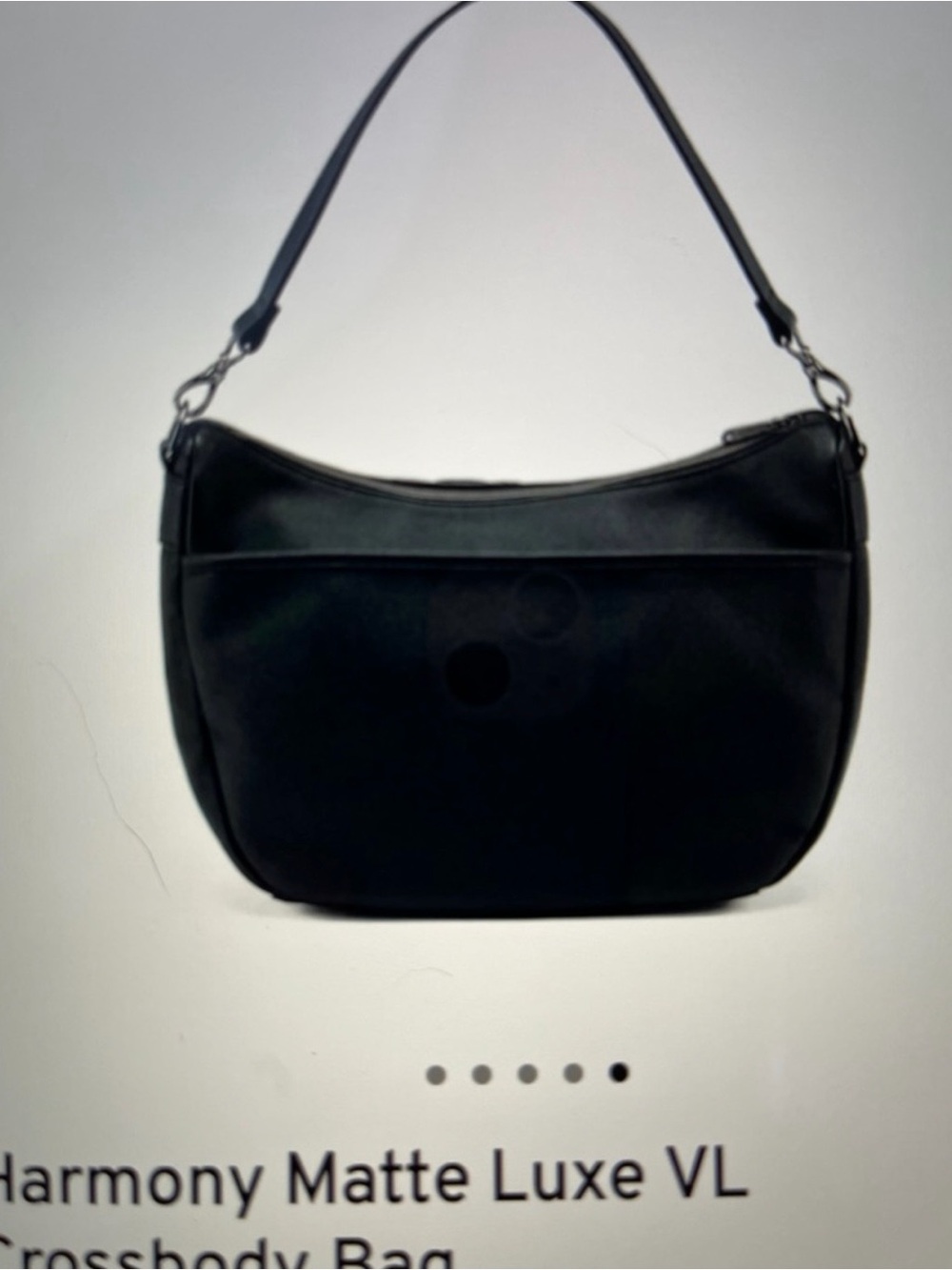 LUG - NWOT- Harmony Matte Luxe Vegan Leather Crossbody/Shoulder Bag - Black Onyx - Picture 10 of 14